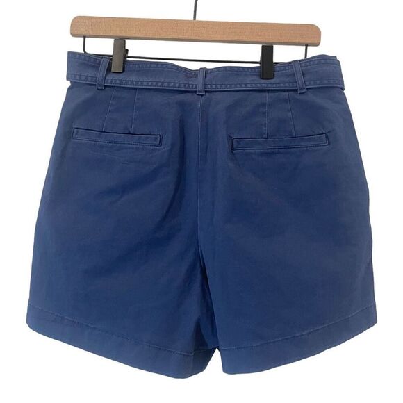 NWT Banana Republic Navy Blue Authentic Chino Nautical Tie Waist Shorts Size 8 - Picture 3 of 8